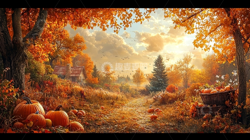 高清大图下载【趣麦麦图】秋日田园风光48