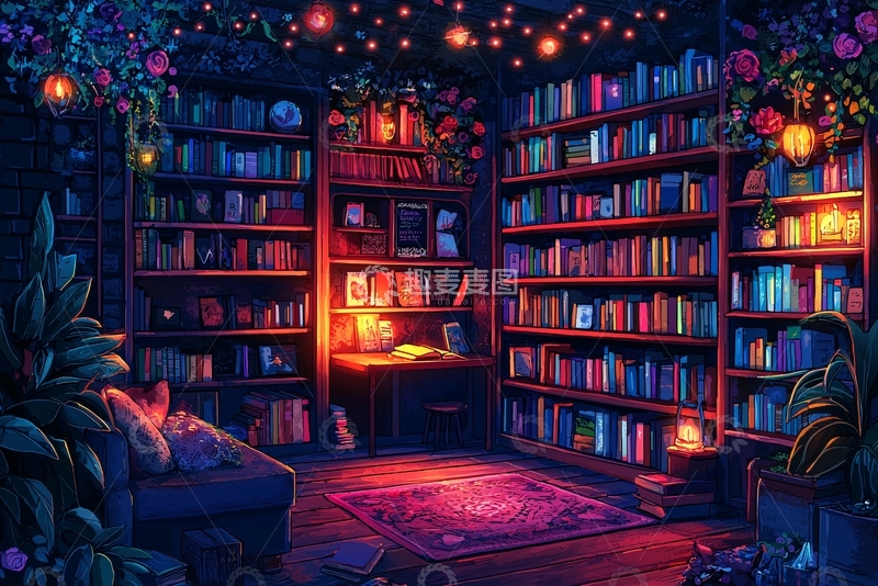 高清大图下载【趣麦麦图】梦幻书房