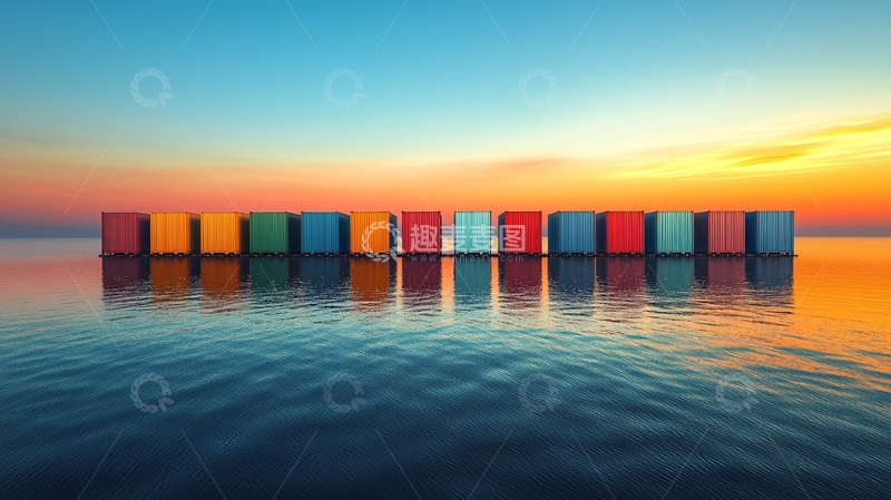 高清大图下载【趣麦麦图】彩色集装箱