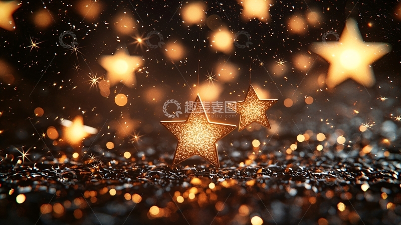 高清大图下载【趣麦麦图】闪耀的金色星星