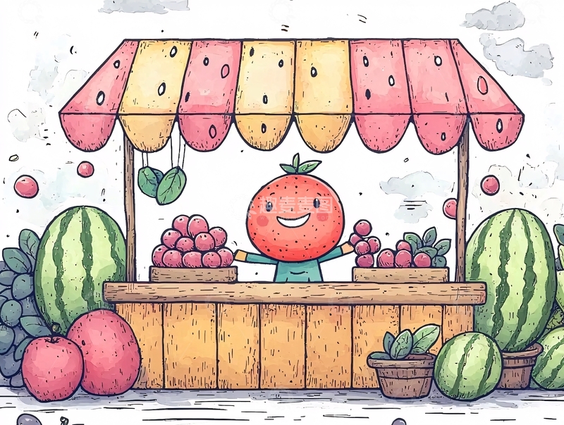 高清大图下载【趣麦麦图】水果摊