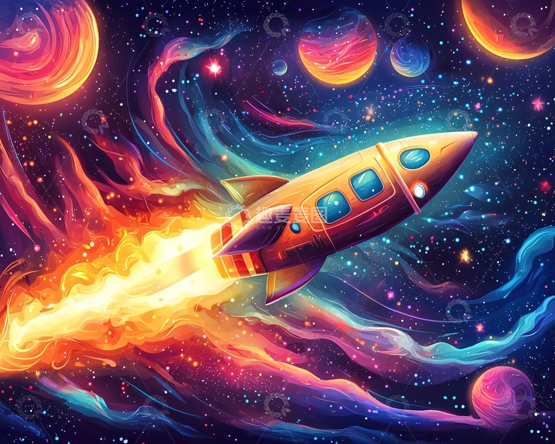 高清大图下载【趣麦麦图】宇宙飞船发射