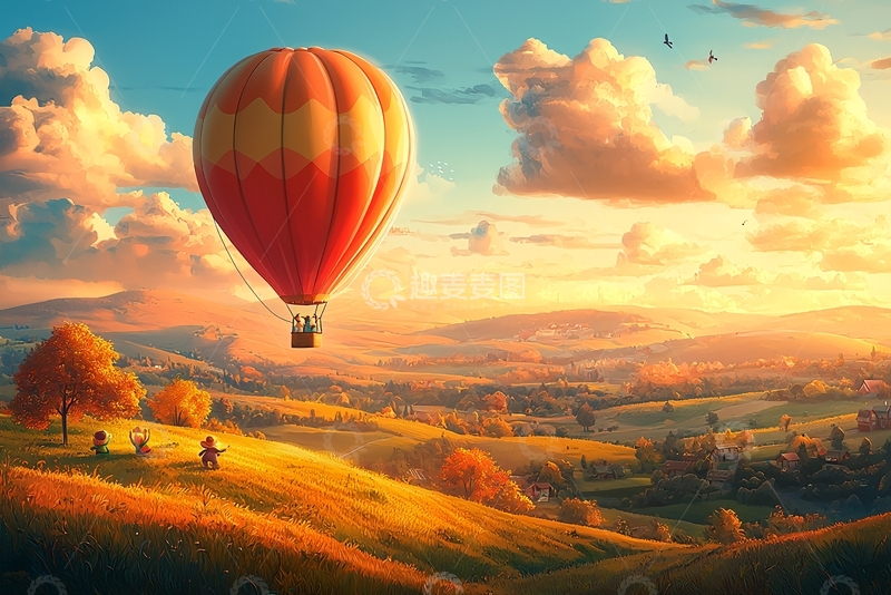 高清大图下载【趣麦麦图】热气球风景