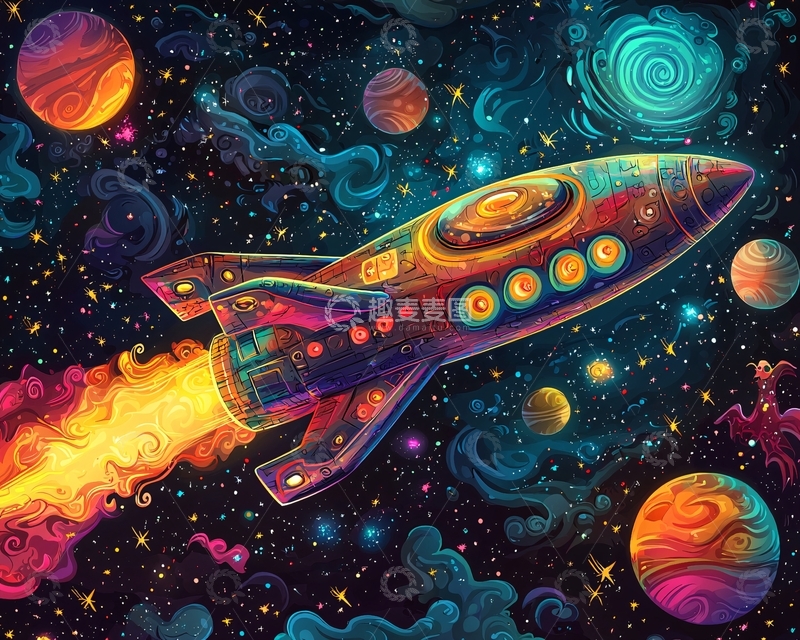 高清大图下载【趣麦麦图】宇宙飞船