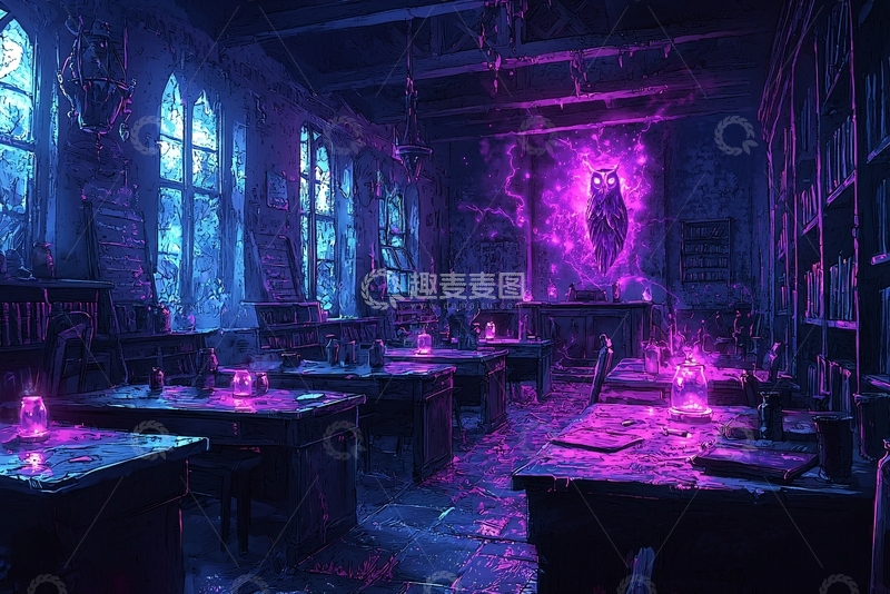 高清大图下载【趣麦麦图】神秘魔法教室