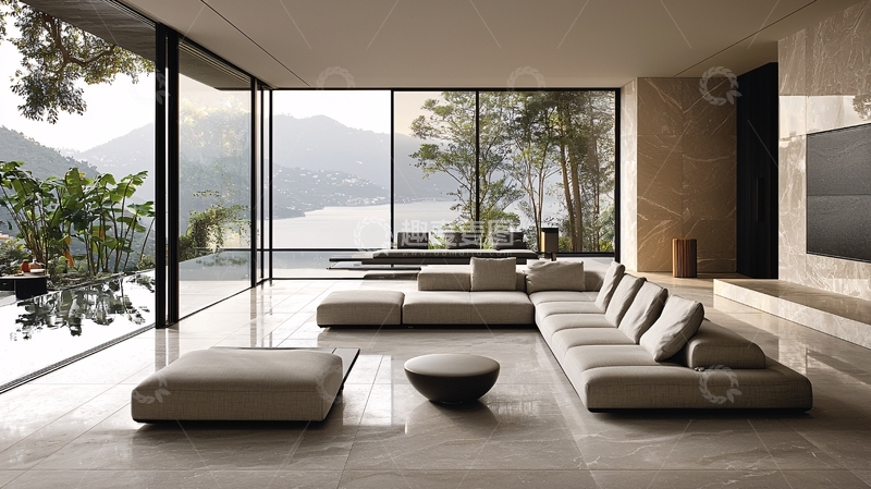 高清大图下载【趣麦麦图】极简现代风格客厅