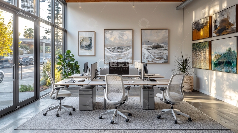 高清大图下载【趣麦麦图】现代简约办公空间