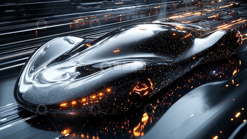 高清大图下载【趣麦麦图】未来感超跑极速行驶