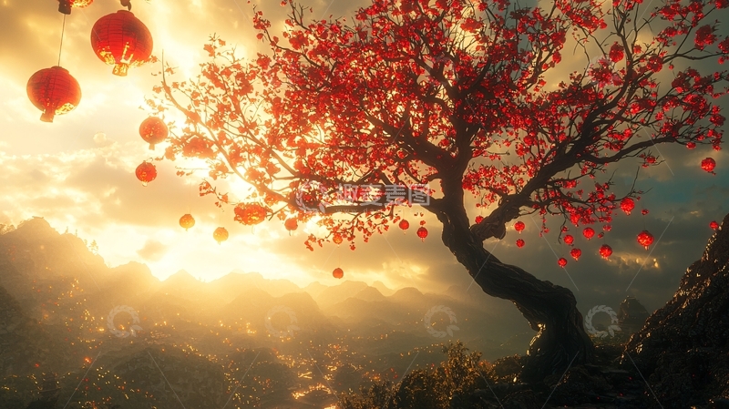 高清大图下载【趣麦麦图】红叶树