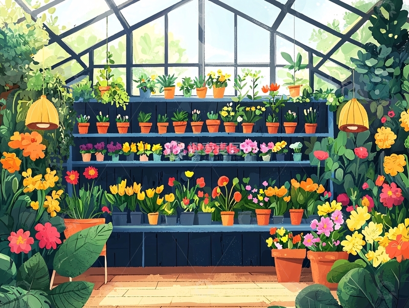 高清大图下载【趣麦麦图】阳光花房