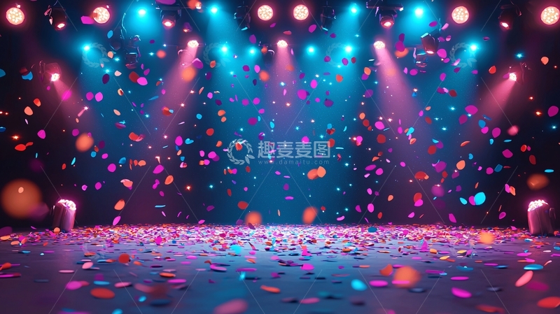 高清大图下载【趣麦麦图】舞台灯光背景