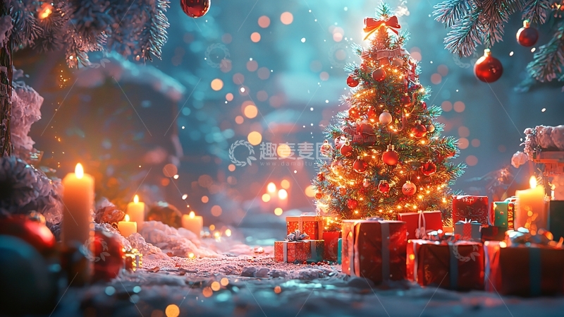高清大图下载【趣麦麦图】梦幻圣诞树7
