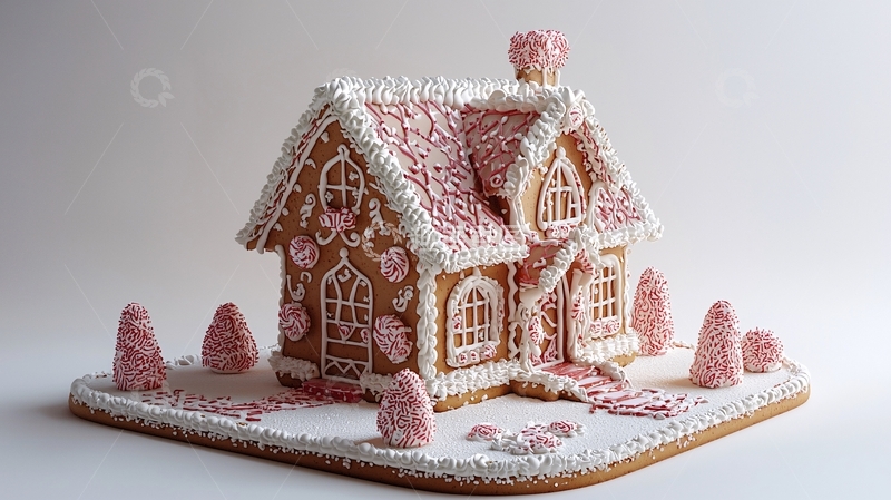 高清大图下载【趣麦麦图】粉红色姜饼屋