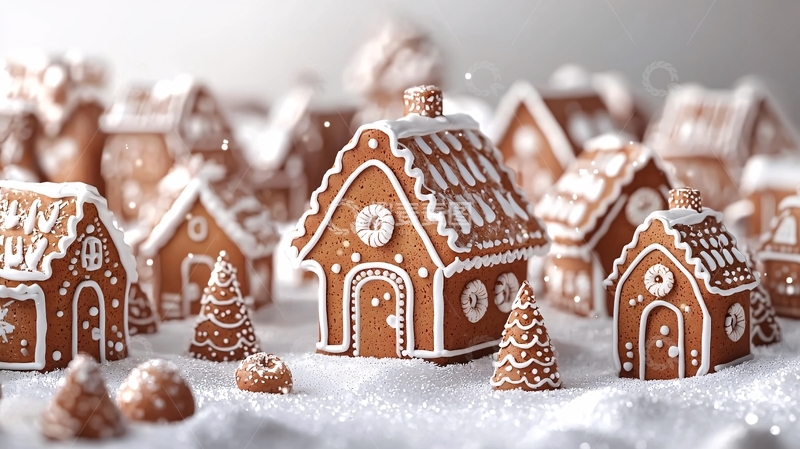 高清大图下载【趣麦麦图】姜饼屋村庄