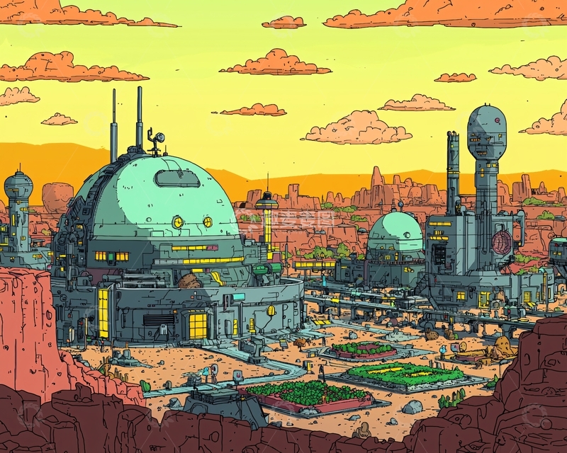 高清大图下载【趣麦麦图】未来科幻基地