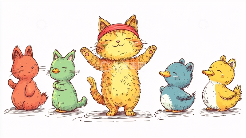 高清大图下载【趣麦麦图】可爱卡通动物