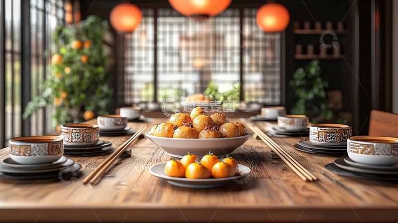 高清大图下载【趣麦麦图】中式餐桌摆设
