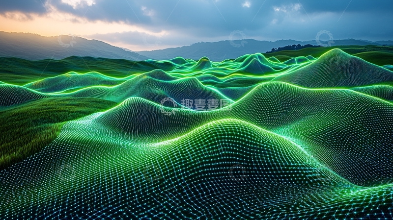 高清大图下载【趣麦麦图】-绿色丘陵地貌
