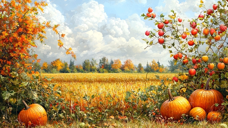 高清大图下载【趣麦麦图】秋日田园风光49