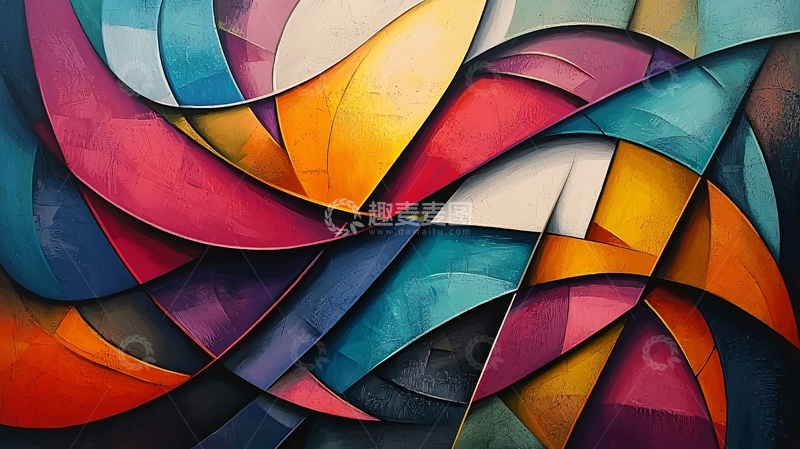 高清大图下载【趣麦麦图】彩色抽象艺术绘画