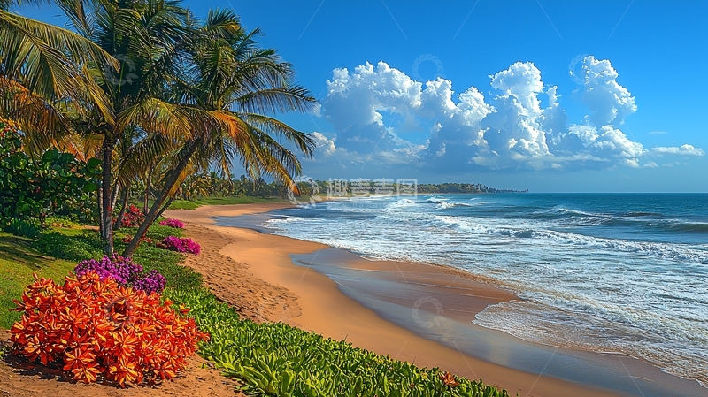 高清大图下载【趣麦麦图】热带海滩风景如画