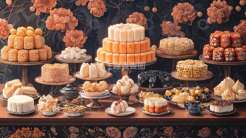 高清大图下载【趣麦麦图】中式糕点
