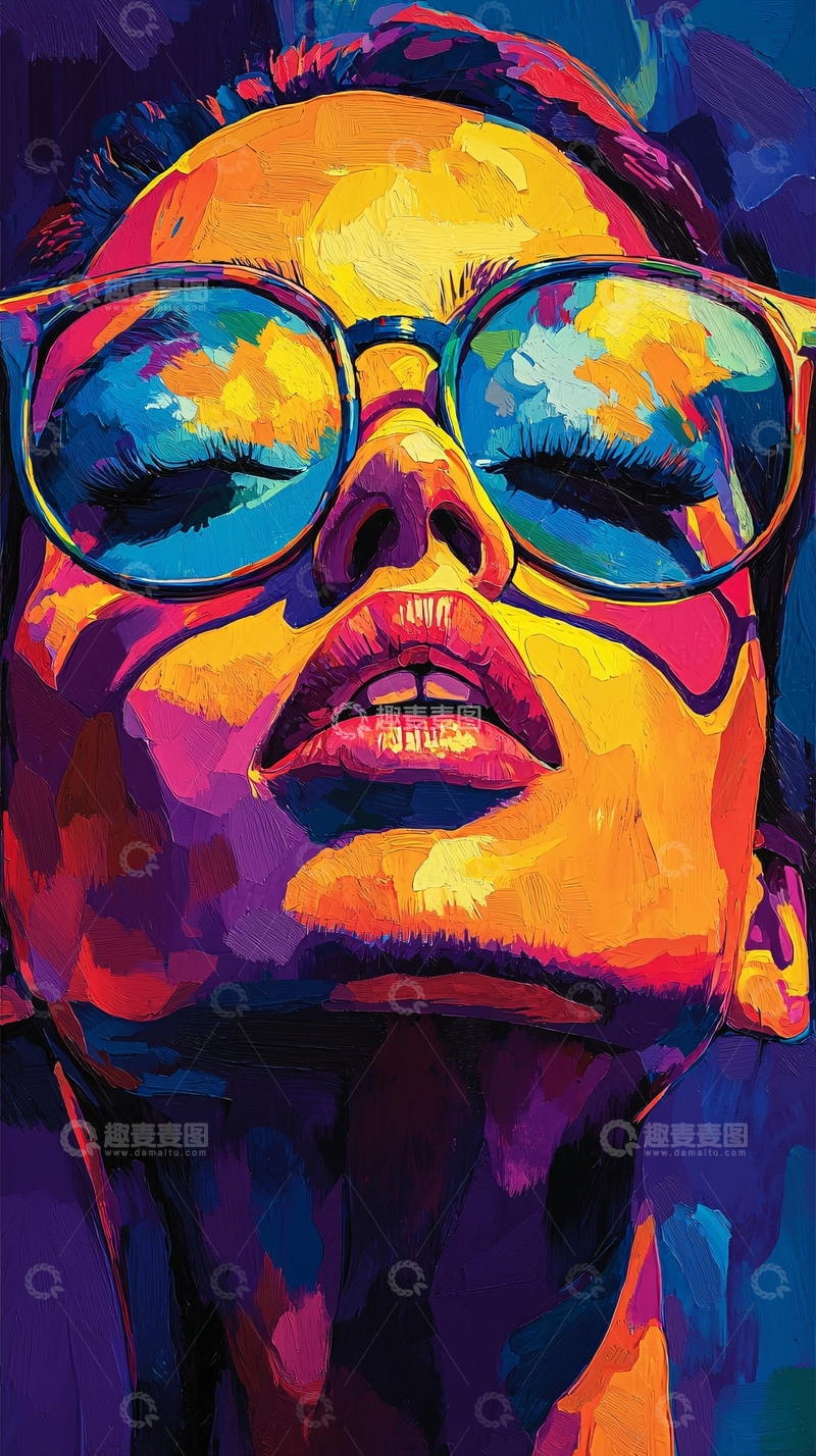 高清大图下载【趣麦麦图】彩色肖像画