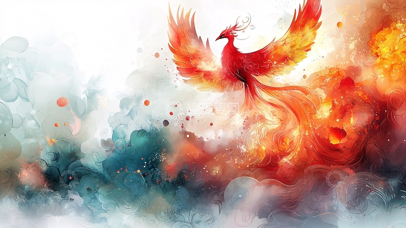 高清大图下载【趣麦麦图】火凤凰