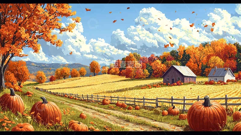 高清大图下载【趣麦麦图】秋日田园风光51