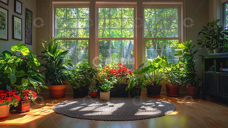 高清大图下载【趣麦麦图】室内绿植窗边光线