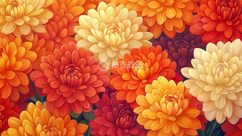 高清大图下载【趣麦麦图】秋日菊花花束高清图片