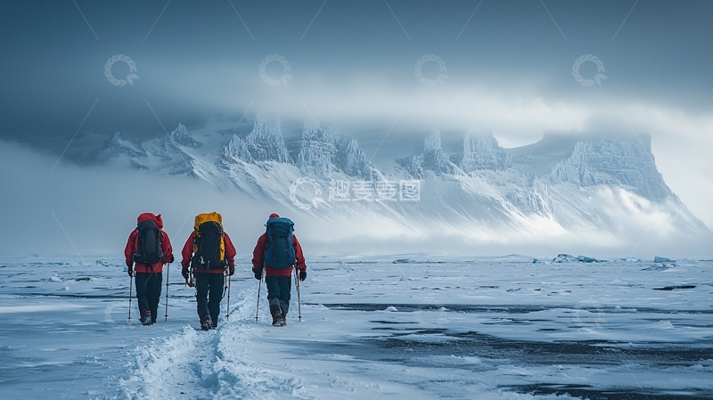 高清大图下载【趣麦麦图】冰雪探险队