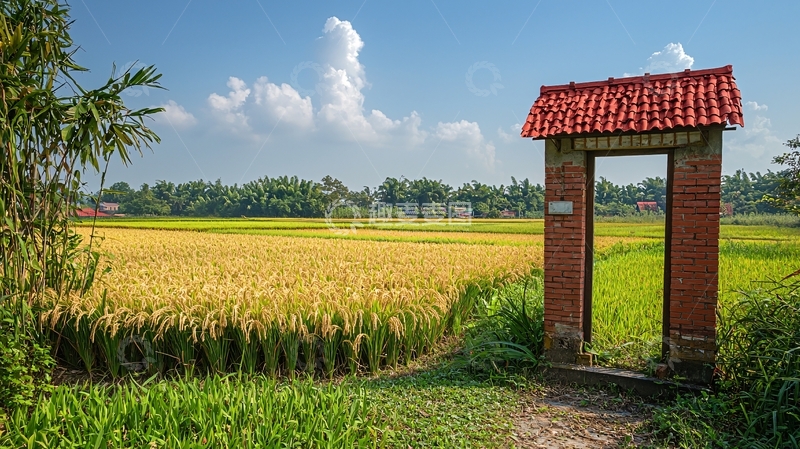 高清大图下载【趣麦麦图】稻田风景
