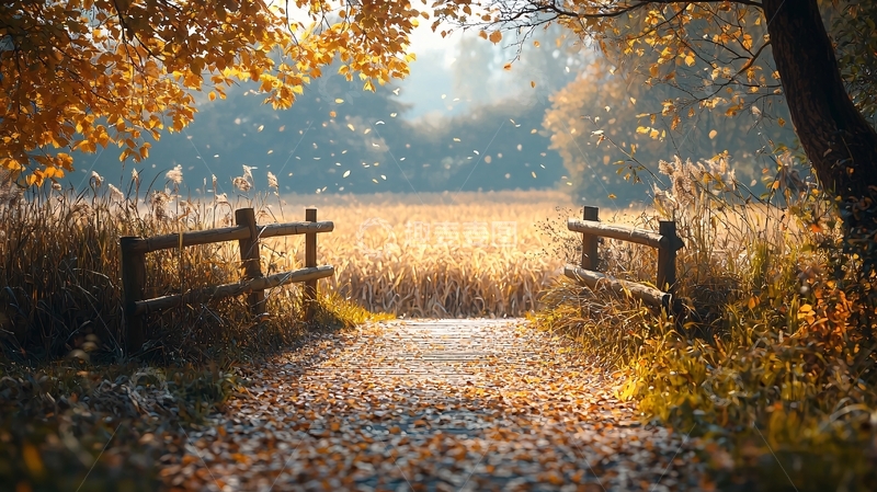 高清大图下载【趣麦麦图】秋日田园小路