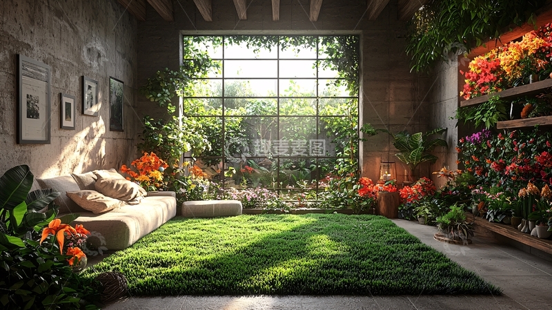 高清大图下载【趣麦麦图】室内花园