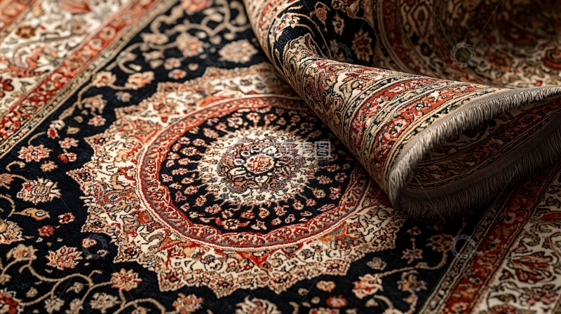 高清大图下载【趣麦麦图】精美手工地毯细节特写