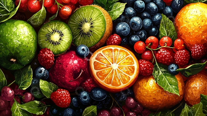 高清大图下载【趣麦麦图】新鲜水果拼盘