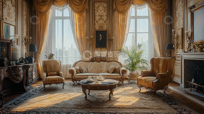 高清大图下载【趣麦麦图】欧式客厅