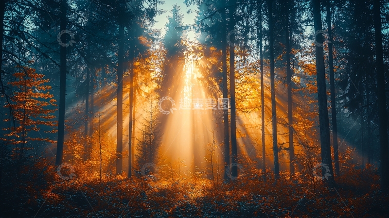 高清大图下载【趣麦麦图】雾气森林