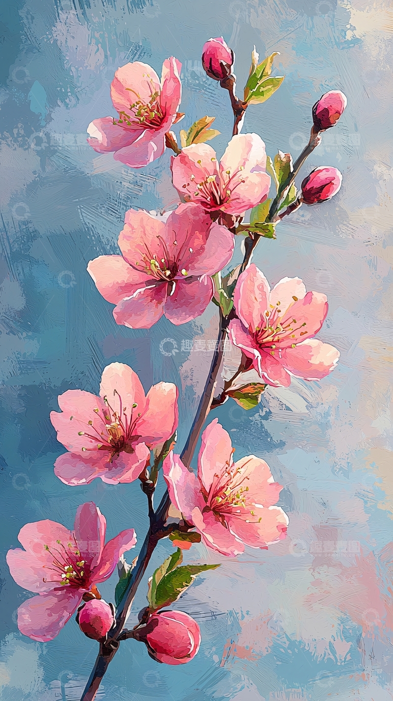 高清大图下载【趣麦麦图】粉色桃花