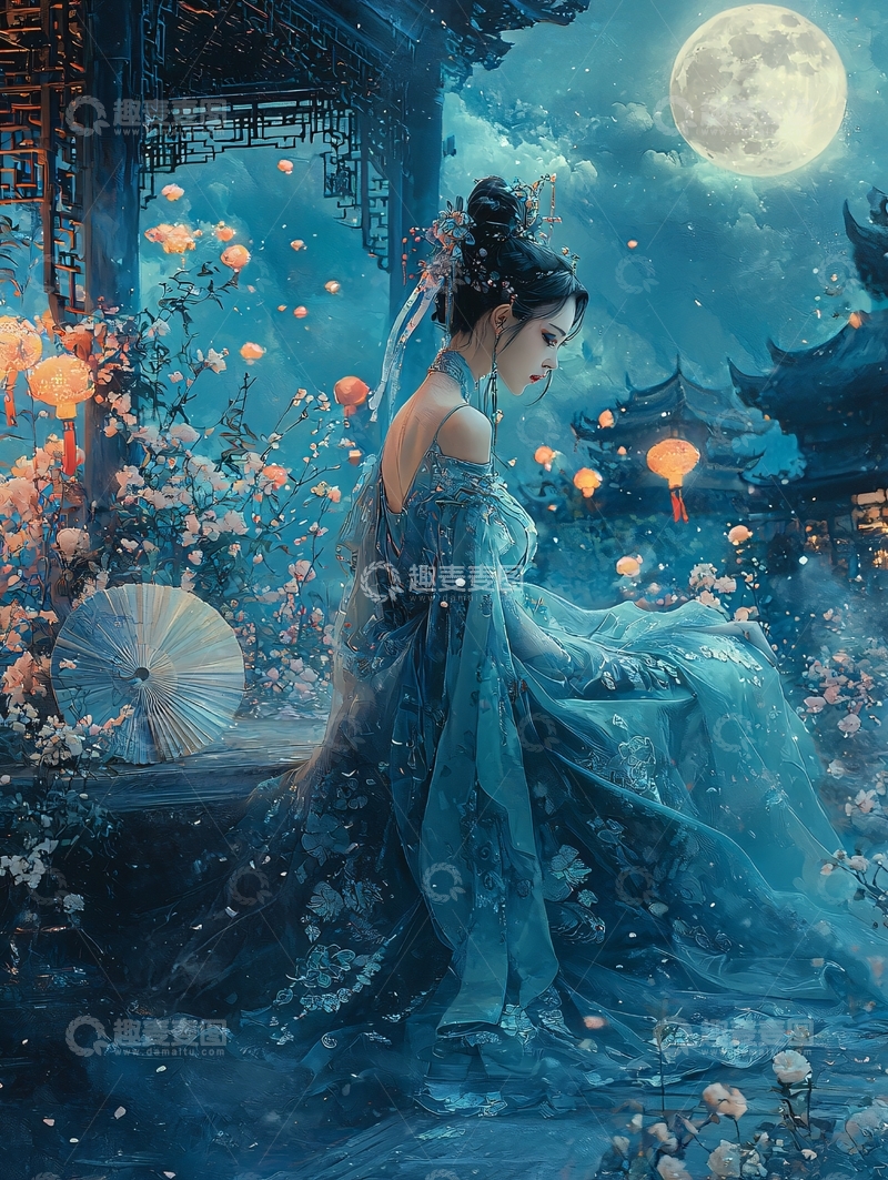 高清大图下载【趣麦麦图】古风美女