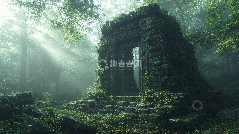高清大图下载【趣麦麦图】森林古迹