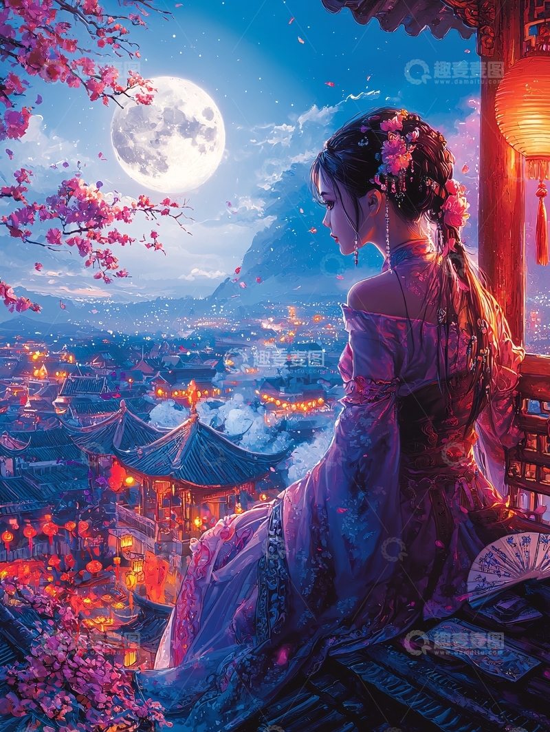 高清大图下载【趣麦麦图】古风美女