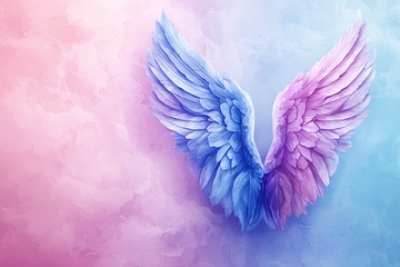 梦幻彩色天使翅膀