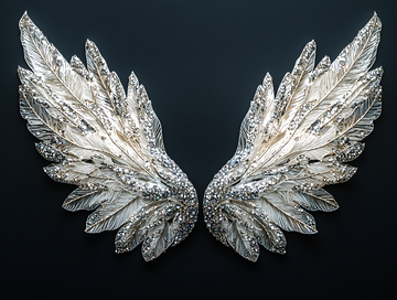 银色闪耀天使翅膀