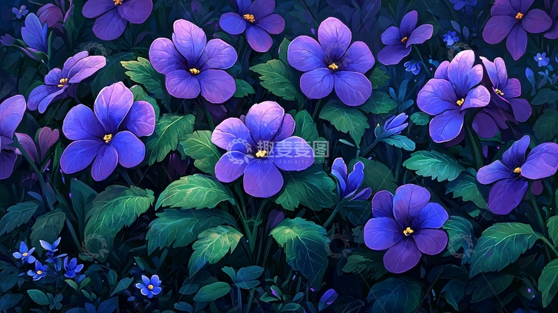 高清大图下载【趣麦麦图】紫色花朵