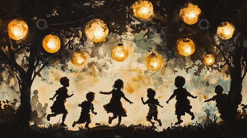 高清大图下载【趣麦麦图】童趣剪影