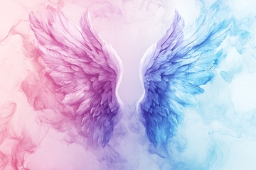 梦幻彩色天使翅膀