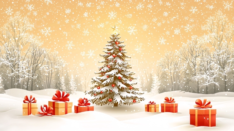 高清大图下载【趣麦麦图】圣诞节雪景