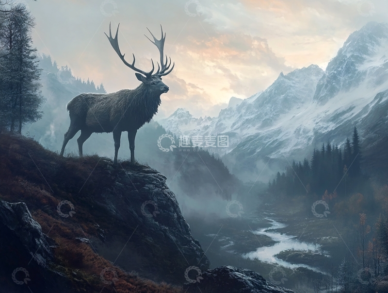 高清大图下载【趣麦麦图】雄鹿